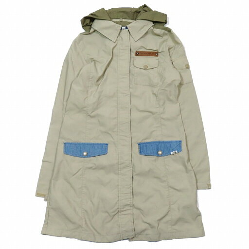 【中古】ザノースフェイス THE NORTH FACE ステンカラーコート ジャケット ブルゾン ミドル丈 フード 80 ベージュ NF250D31/9▲C7 レディース ☆AA★ 【ベクトル 古着】 240727 【中古】ザノースフェイス THE NORTH FACE ステンカラーコート ジャケット ブルゾン ミドル丈 フード 80 ベージュ NF250D31/9▲C7 レディース ☆AA★ 【ベクトル 古着】 240727