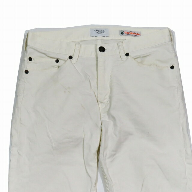 【中古】メンズビギ MEN'S BIGI エッセンシャルガーメント ESSENTIAL GARMENT スキニーデニム ジーンズパンツ ロング ジップフライ 01 白 ホワイト/16 メンズ 【ベクトル 古着】 240924