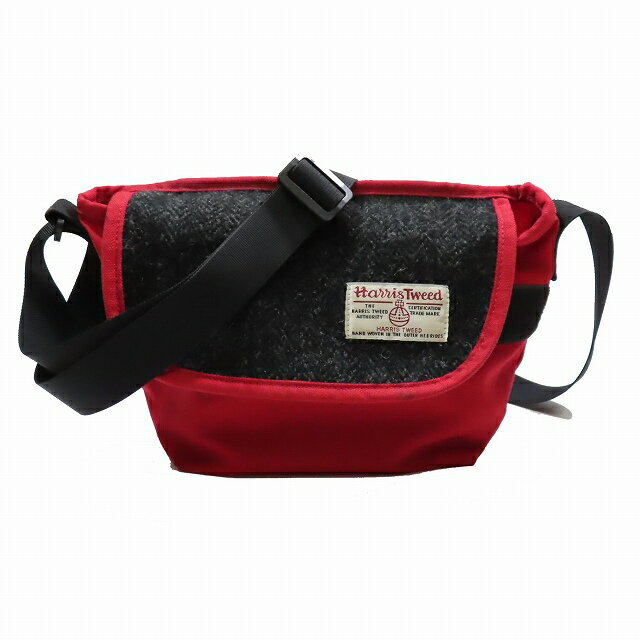 【中古】チャオパニック CIAOPANIC × ハリスツイード Harris Tweed ボディバッグ ショルダーバッグ クロスボディ カバン 赤 黒/8 レディース 【ベクトル 古着】 241007