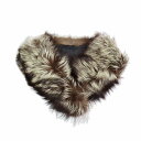 【中古】美品 ノーブランド ティペット リアルファー マフラー ショール 毛皮 ブラウン系 MIXカラー/10 レディース 【ベクトル 古着】 241015