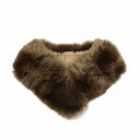 【中古】美品 ノーブランド ティペット リアルファー マフラー ショール 毛皮 ブラウン系 MIXカラー/4 レディース 【ベクトル 古着】 241017