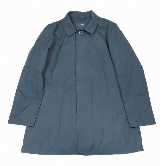 【中古】美品 パーソンズ PERSON'S FOR MEN ステンカラーコート ミドル ジャケット ブルゾン S 黒 ブラック/8YBA10 メンズ 【ベクトル 古着】 241107