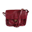 【中古】ミッシェルクラン MICHEL KLEIN レザー ショルダーバッグ カバン ベーシック 赤 レッド レディース 【ベクトル 古着】 241125(4)