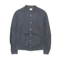 【中古】ポールスミス PAUL SMITH 薄手 カーディガン 切替 コットン ボタンホック 長袖 アウター 黒 ブラック S メンズ 【ベクトル 古着】 24...