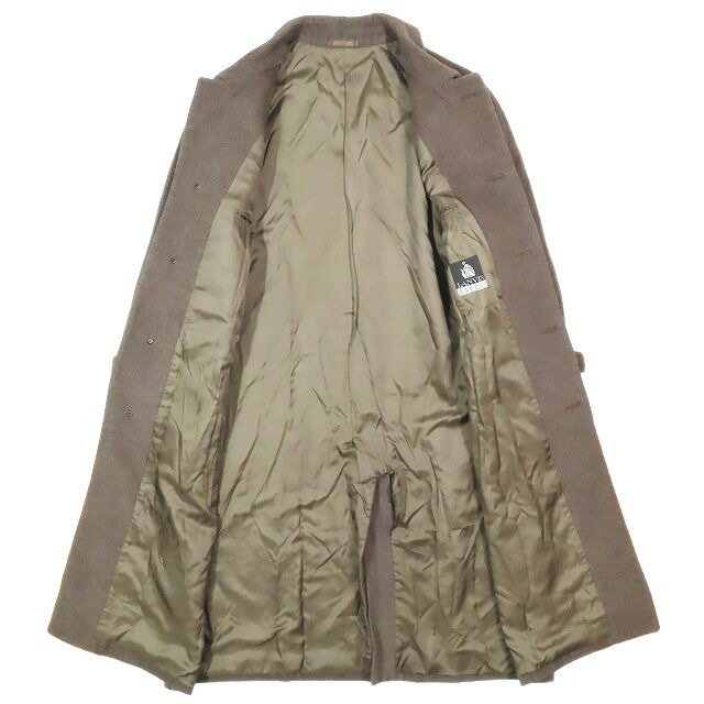 【中古】ヴィンテージ ランバン Vintage LANVIN STUDIO ウール アンゴラブレンド ステンカラーコート ジャケット ロング丈 比翼 オールド ビンテージ アウター サイズ48 L ブラウン 茶色 メンズ YBA11 【ベクトル 古着】 250111