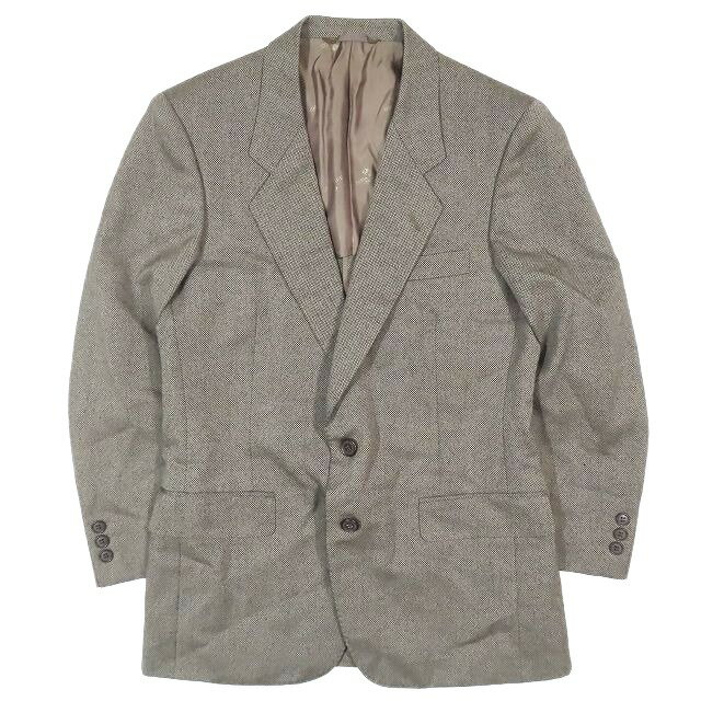 【中古】ニナリッチ NINA RICCI バーズアイ スーツ セットアップ テーラード ジャケット 2B ブレザー 背抜き スラックス パンツ 紳士 ビジネス サイズA4 グレー メンズ YBA11 【ベクトル 古着】 250123