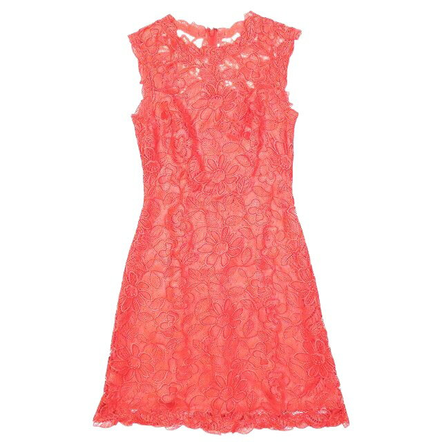 【中古】タダシショージ TADASHI SHOJI 花柄 フラワーレース 刺繍 ワンピース ミディ丈 膝丈 ノースリーブ メッシュ チュール フォーマル パーティー ドレス サイズ2 XS オレンジ 朱色系 レディース 【ベクトル 古着】 250217