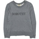 【中古】13aw ミュベール muveil ロゴ プリント スウェット シャツ トレーナー 裏毛 プルオーバー the wizard of oz オズの魔法使い トップス サイズ38 M グレー レディース 【ベクトル 古着】 250319
