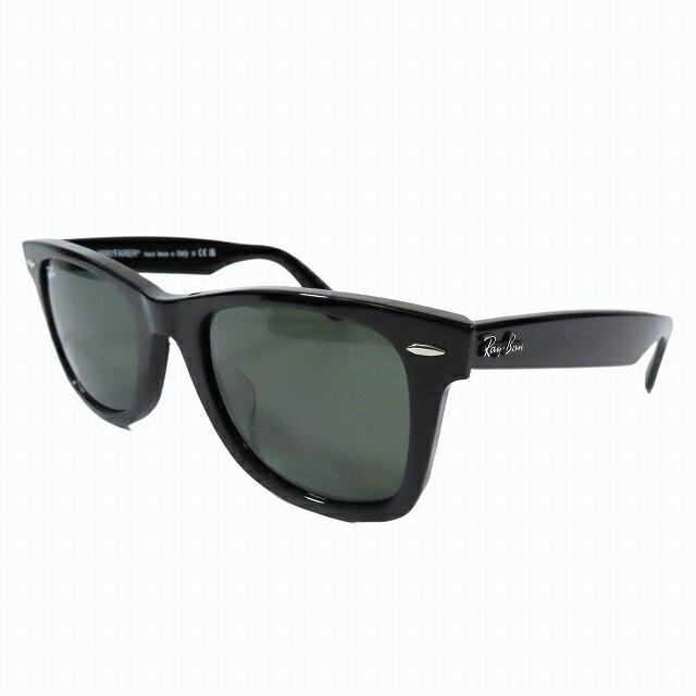 【中古】レイバン RAY BAN ウェイファーラー WAYFARER サングラス アイウェア セルフレーム フルリム 52□22 黒 ブラック グリーン RB2140F 135831/1 メンズ レディース 【ベクトル 古着】 250402