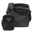 【中古】極美品 プラダ PRADA Re-Nylon ナイロン ショルダーバッグ クロスボディ 2VH112 2DMH トライアングルロゴ 三角プレート ポーチ...