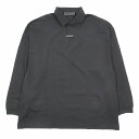 【中古】エフオージー エッセンシャルズ FOG ESSENTIALS PIQUE POLO ポロシャツ ロゴプレート 長袖 トップス 黒 ブラック XS メンズ...