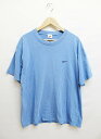 ナイキ NIKE 90s ワンポイント 刺繍ロゴ Tシャツ S/S L ブルー ブランド古着ベクトル 中古 170624 0010 メンズ
