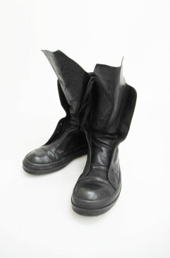 リックオウエンス Rick Owens RAMONES BOOTS ラモーンズブーツ カーフレザー RACCAGNI ZIP italy製 42 ブラック ブランド古着ベクトル 中古▲ 180113 0250 プリマベーラ