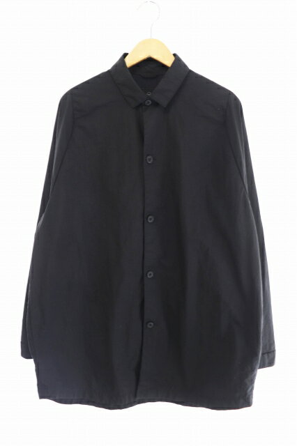 【中古】テアトラ TEATORA CARTRIDGE SHIRT packable TT-SHT-P パッカブル カートリッジ ナイロン 長袖シャツ 4 黒 ブラック ブランド古着ベクトル 中古230807 メンズ