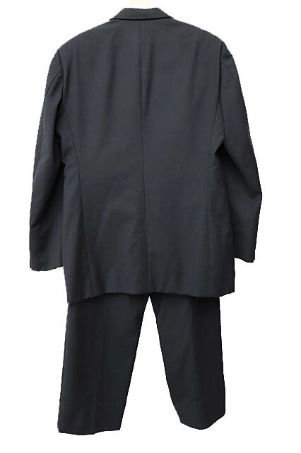 【中古】アルマーニ コレツィオーニ ARMANI COLLEZIONI VINTAGE ヴィンテージ 90s-00s ウール シングル 3B セットアップ スーツ 50R 黒 ブラック ブランド古着ベクトル 中古☆AA★●250624 メンズ