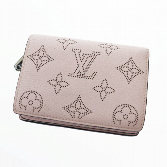 【中古】ルイヴィトン LOUIS VUITTON モノグラム マヒナ ポルトフォイユ クレア ギモーヴ 二つ折り財布 M81434 ピンク ブランド古着ベクトル 中古●▲