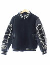 【中古】アンダーカバー UNDERCOVER 01AW DAVF期 宝飾武装義勇軍 アームレザー ワッペン スタジャン ブルゾン S174 FIT ALL 黒 ...