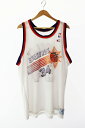 【中古】チャンピオン CHAMPION 90s VINTAGE NBA PHOENIX SUNS CHARLES BARKLEY GAME SHIRT ヴィンテージ フェニックス サンズ チャールズ バークレー ゲームシャツ タンクトップ 白 ホワイト ブランド古着ベクトル 中古●250418 メンズ
