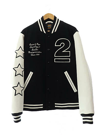 šۥС UNDERCOVER HUMAN MADE ҥ塼ޥᥤ 22AW LAST ORGY 2 VARSITY JACKET 饹  µ쥶 Сƥ 㥱å  UC2B9202 L   ֥å ۥ磻 ֥ɸ٥ȥ  240323 