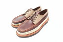 【中古】ラッセル モカシン Russell Moccasin FOOBER別注 FISHING OXFORD PERFORATION フィッシング オックスフォード ダブルモカシンボトム 3173 9 1/2 ブラウン ベージュ ブランド古着ベクトル 中古▲ 240324 メンズ