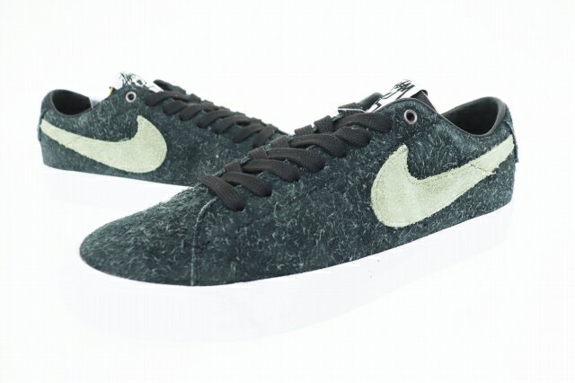 ナイキ NIKE × STUSSY ステューシー SB ZOOM BLAZER LOW QS Black/Palm Green エスビー ズーム ブレーザー ロー ブラック パームグリーン スニーカー BQ6449-001 27 ブランド古着ベクトル 中古 ▲■ 240413 メンズ