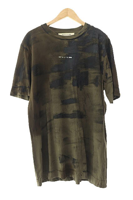 【中古】アリクス ALYX CHANGE OF HEART T-SHIRT コーティング グラフィック プリント 半袖 Tシャツ L カーキ ブランド古着ベクトル 中古☆AA★241113 メンズ