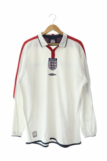 【中古】ヴィンテージ VINTAGE UMBRO アンブロ 00s ENGLAND GAME SHIRT イングランド代表 ユニフォーム ゲーム シャツ 長袖 L 白 ブランド古着ベクトル 中古241202 メンズ 【中古】ヴィンテージ VINTAGE UMBRO アンブロ 00s ENGLAND GAME SHIRT イングランド代表 ユニフォーム ゲーム シャツ 長袖 L 白 ブランド古着ベクトル 中古241202 メンズ