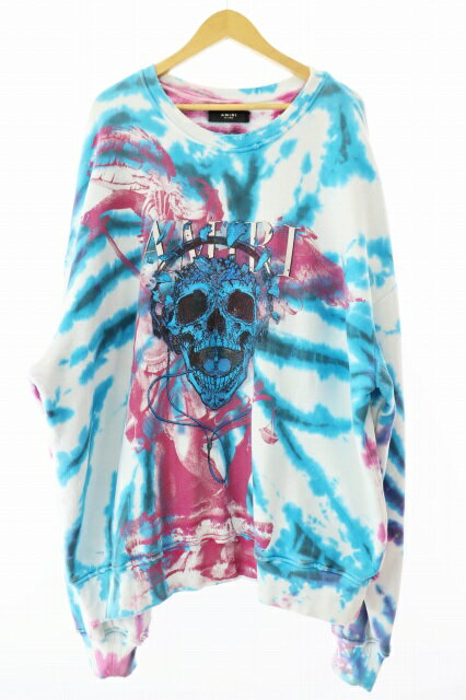 【中古】アミリ AMIRI Tie Dye Skull Sweatshirt タイダイ スカル スウェットシャツ トレーナー XXL マルチカラー ブランド古着ベクトル 中古 ☆AA★ 241225