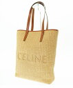 【中古】セリーヌ CELINE ラフィアエフェクト テキスタイル ミュージアム トートバッグ F-SL-2213 ナチュラル タン ブランド古着ベクトル 中古 ...