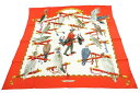 【中古】エルメス HERMES 90s LES OISEAUX DU ROU 王の鳥たち シルク 大判 スカーフ レッド ホワイト ブランド古着ベクトル 中古 ...