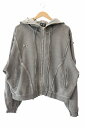 【中古】THUG CLUB サグクラブ Gladiator Zip-up Hoodie Gray グラディエーター ジップアップ フーデッド パーカー 3 グレー ブランド古着ベクトル 中古 ● 250225