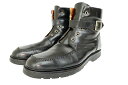 【中古】グッチ GUCCI ベルト レースアップ レザー ブーツ 114/0097 43.5E 黒 ブラック ブランド古着ベクトル 中古☆AA★●▲250312...