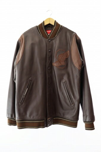 【中古】シュプリーム SUPREME 05AW Wing Foot Leather Varsity Jacket ウィング フット レザー ヴァーシティー ジャケット L ブラウン ブランド古着ベクトル 中古 ☆AA★ 250324 【中古】シュプリーム SUPREME 05AW Wing Foot Leather Varsity Jacket ウィング フット レザー ヴァーシティー ジャケット L ブラウン ブランド古着ベクトル 中古 ☆AA★ 250324