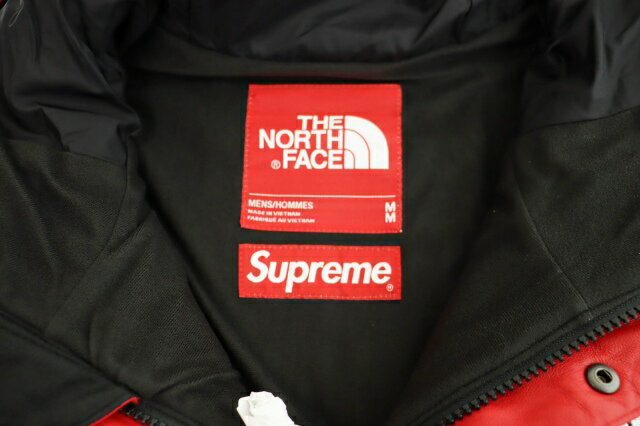 【中古】シュプリーム SUPREME ×THE NORTH FACE ザ ノース フェイス 18AW Leather Mountain Parka レザー マウンテンパーカー ジャケット NF0A3VJ8 M 赤 レッド ブランド古着ベクトル 中古 ☆AA★■ 250331