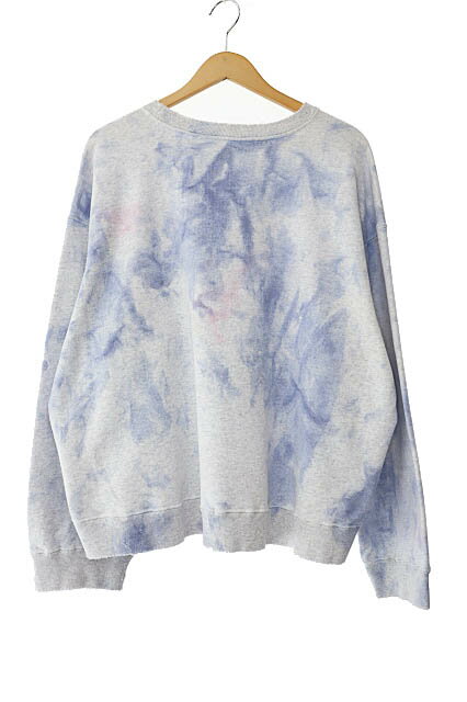 【中古】ANCELLM アンセルム 25SS MARBLING SWEAT SHIRT ヴィンテージ加工 マーブリング スウェット シャツ トレーナー ANC-CT87-B 1 紺 ネイビー ブランド古着ベクトル 中古■250402 メンズ
