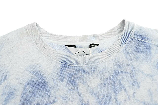 【中古】ANCELLM アンセルム 25SS MARBLING SWEAT SHIRT ヴィンテージ加工 マーブリング スウェット シャツ トレーナー ANC-CT87-B 1 紺 ネイビー ブランド古着ベクトル 中古■250402 メンズ