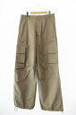【中古】MATSUFUJI マツフジ Water Repellent Wide Cargo Trousers ウォーターリパレント ワイド カーゴ トラウザーズ パンツ M251-0403 3 GREIGE ブランド古着ベクトル 中古 ●■ 250404(4)