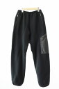 【中古】タカヒロミヤシタザソロイスト TAKAHIRO MIYASHITA The Soloist. fleece pant フリース ジョガー パンツ 0070AW22 46 黒 ブラック ブラン