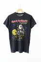 【中古】ヴィンテージ VINTAGE 80s 1985 Iron Maiden アイアン メイデン Live After Death Band Tour 半袖 Tシャツ ピチT バンドT 黒 ブラック ブランド古着ベクトル 中古☆AA★250512 メンズ