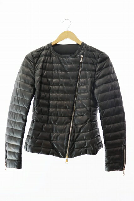 樂天商城 - 【中古】モンクレール MONCLER 18SS PALOMETE LAMBSKIN LEATHER DOWN MOTO JACKET パロメテ ラムスキン レザー ダウン ジャケット 0 黒 ブラック ブランド古着ベクトル 中古 ☆AA★ 250616 レディース 【ベクトル 古着】 251007