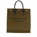 【中古】サンローラン パリ SAINT LAURENT PARIS RIVE GAUCHE リヴ ゴーシュ リネン キャンバス トート バッグ 632539 カ...