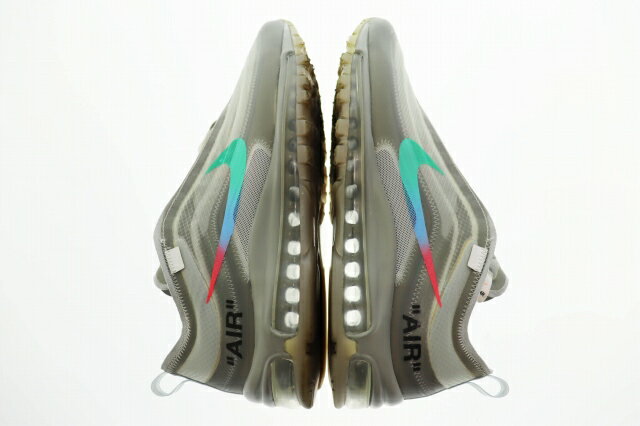 【中古】ナイキ NIKE ×OFF-WHITE オフホワイト THE 10 AIR MAX 97 OG Grey エアマックス97 AJ4585-101 28 グレー ブランド古着ベクトル 中古☆AA★▲■250608 メンズ