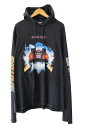 【中古】ヴェトモン ベトモン VETEMENTS 22SS BACK TO THE FUTURE JERSEY HOODIE バックトゥザフューチャー ジャージー フーディー プルオーバー パーカー VTMNTS VL12TR400B S 黒 ブラック ブランド古着ベクトル 中古☆AA★250701 メンズ