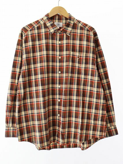 šۥ٥󥰥 A BATHING APE CHECK LOOSE FIT SHIRT S 001SHJ301002M å 롼  ֥ɸ٥ȥ  AA250609  ڥ٥ȥ  250609
