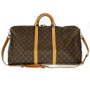 【中古】ルイヴィトン LOUIS VUITTON モノグラム キーポル バンドリエール 55 ショルダー ストラップ付き ボストン バッグ 旅行かばん M414...