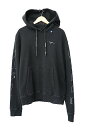 【中古】オフホワイト OFF WHITE 19AW UNFINISHED SLIM HOODIE ダイアグ アンフィニッシュト スリム フーディー プルオーバー パーカー OMBB034E19E30003 L 黒 ブラック ブランド古着ベクトル 中古☆AA★250703 メンズ