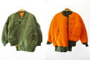 【中古】コムデギャルソン COMME des GARCONS CDG シーディージー ×ALPHA INDUSTRIES アルファインダストリーズ BIAS MA-1 JACKET アシンメトリー リバーシブル ブルゾン SZ-J017 L カーキ オレンジ ブランド古着ベクトル 中古☆AA★ 250701