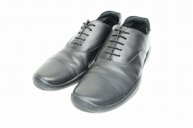 【中古】プラダ PRADA SPORT Archives スポーツ アーカイブ ストレートチップ ドライビン グ レザー シューズ 8.5 ブラック ブランド古着ベクトル 中古☆AA★▲■250705 メンズ