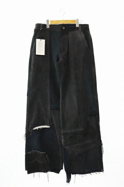 šUNDER THE SIGN    24AW WIDE DENIM PATCHWORK PANTS 磻 ǥ˥ ...