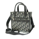 【中古】ディオール Dior Safari ノースサウス トート ショルダー バッグ 1ESPO311YKY H27E 黒 ブラック ブランド古着ベクトル 中古 ☆AA★▲ 250714